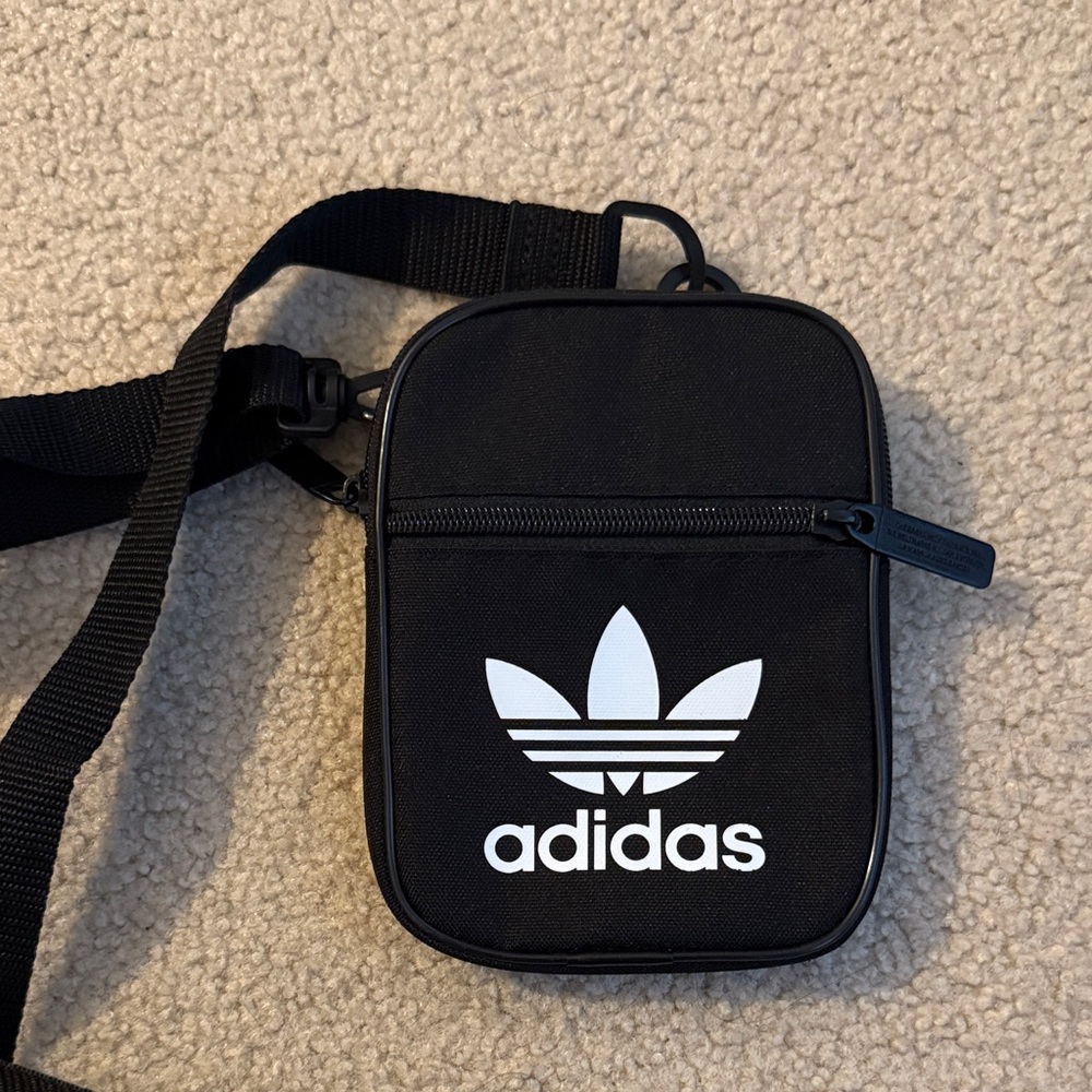 Adidas Black and White Belt Bag